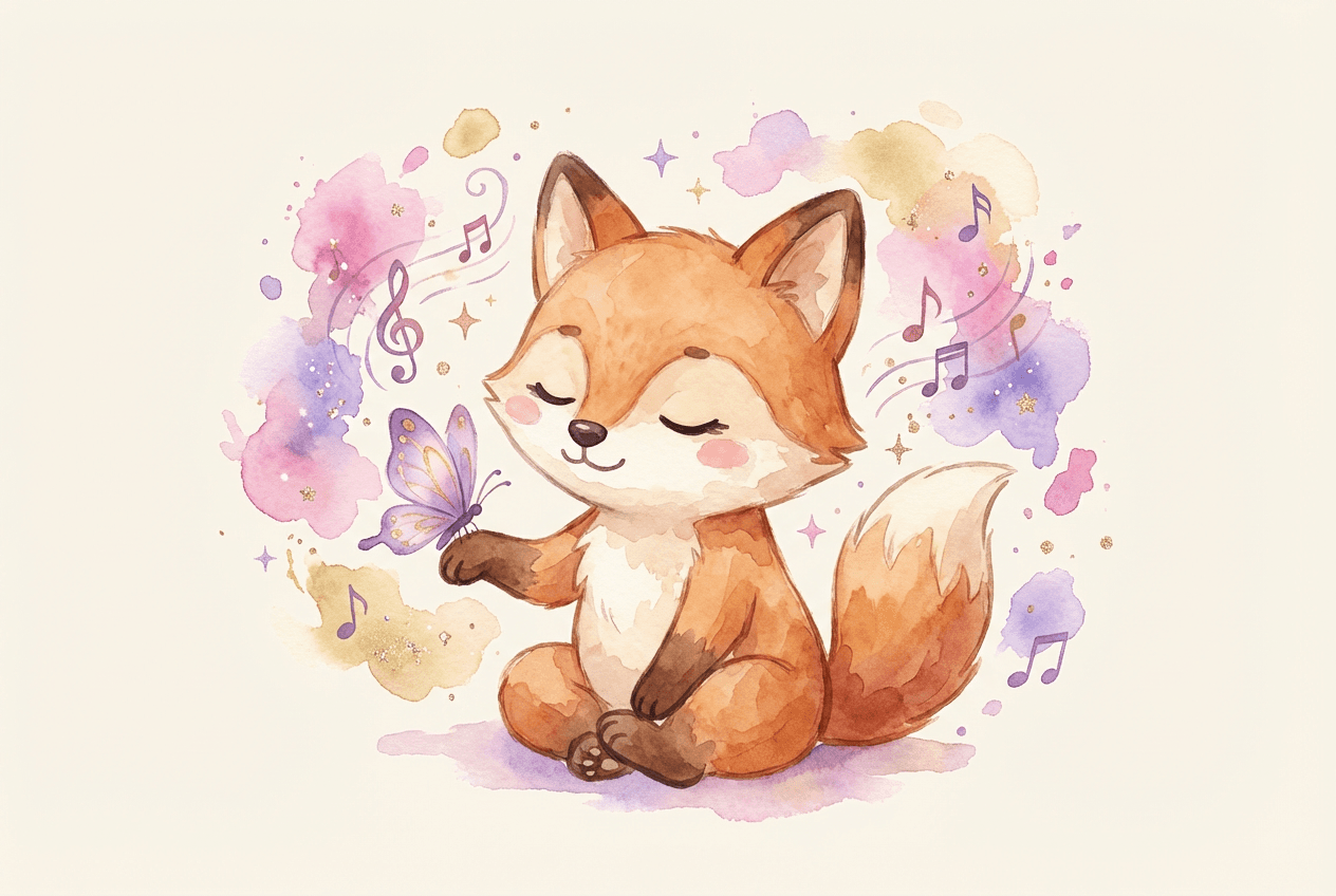 Fox mascot in creative reverie, representing the INFP personality type, PersonaDepth